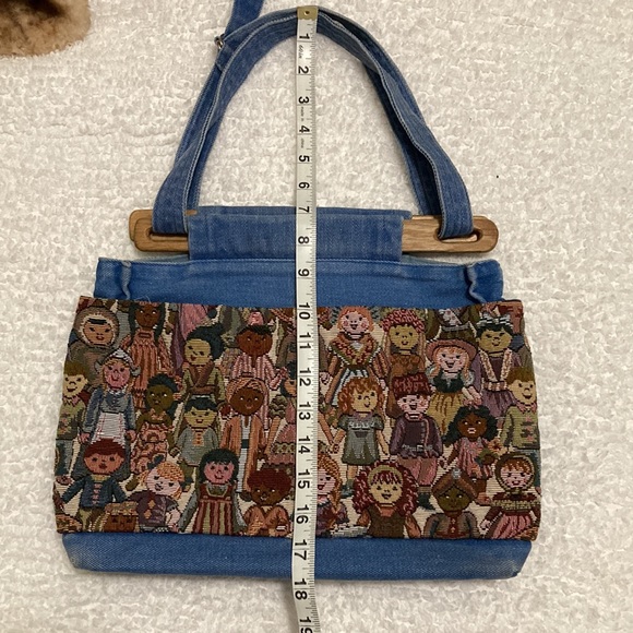 Vintage Denim Canvas Shoulder Bag - Picture 7 of 9